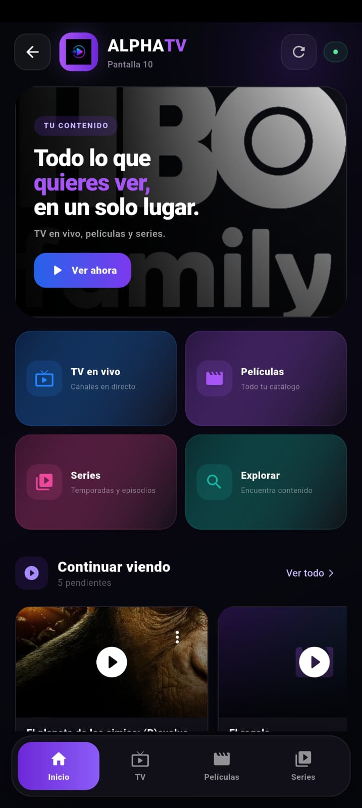 AlphaTV Inicio